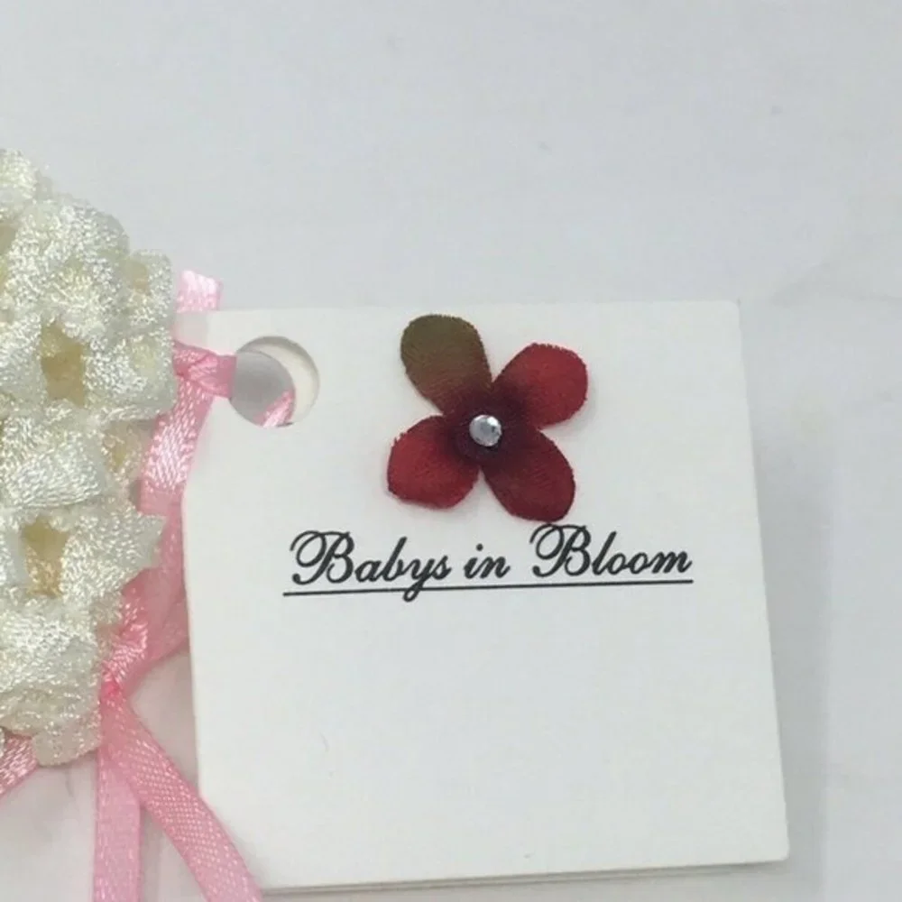 Baby Girls White Flower Crocheted Headband 0-12M
